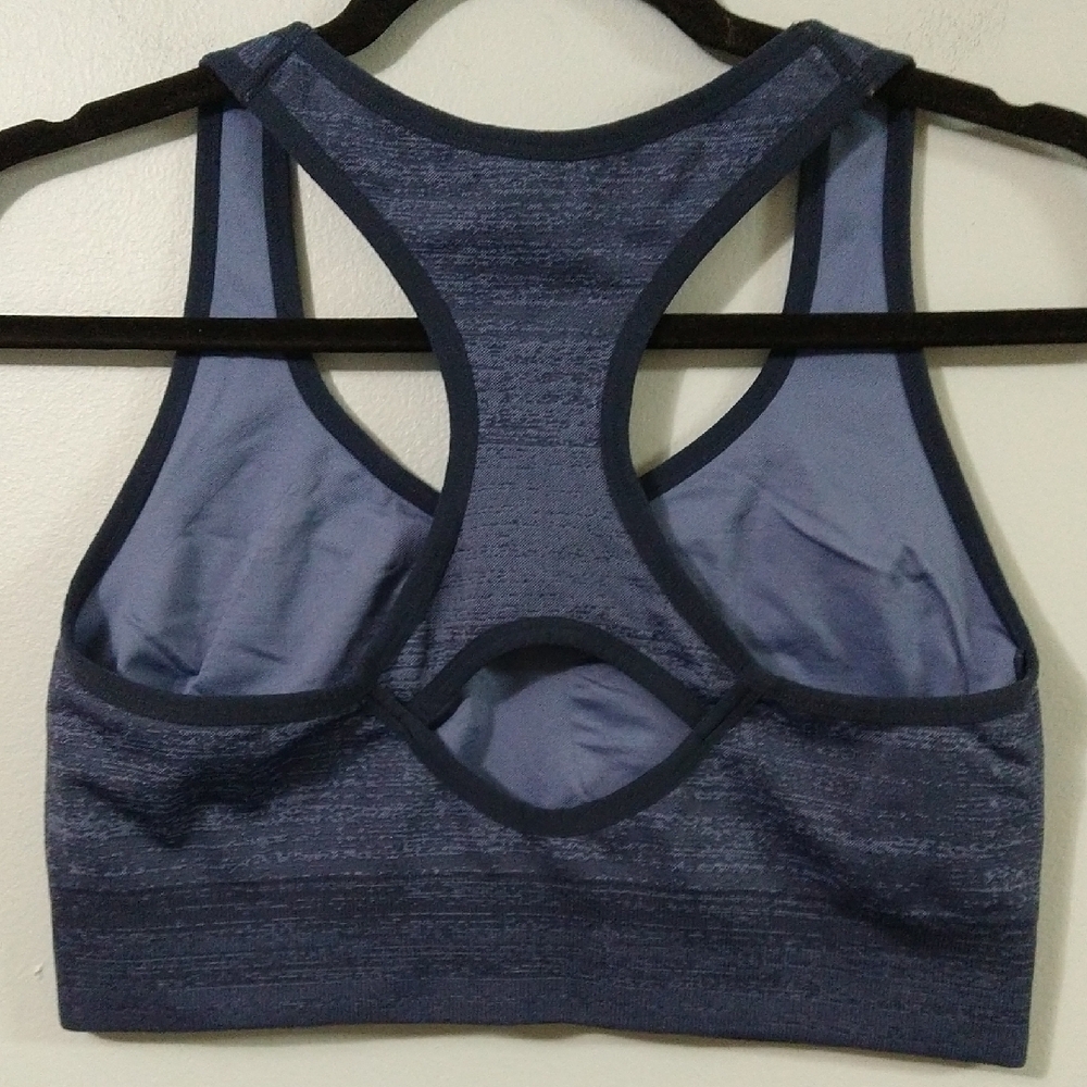 Blue Sports Bra Member's Mark Seamless Racerback Support Size XL #1279 - Picture 2 of 6